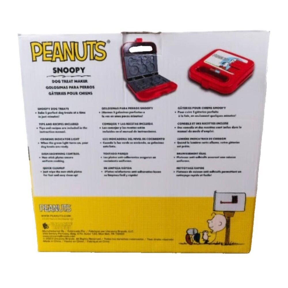 NIB Peanuts Snoopy Dog Treat Maker - BONUS Ceramic Bowl! Dog Biscuit Baker Gift - Picture 3 of 11